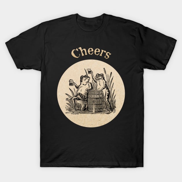 Cheers - Beer Drinking T-Shirt by ArtShare